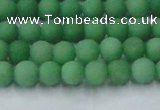 CCN2536 15.5 inches 4mm round matte candy jade beads wholesale