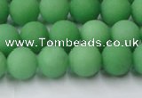 CCN2539 15.5 inches 10mm round matte candy jade beads wholesale