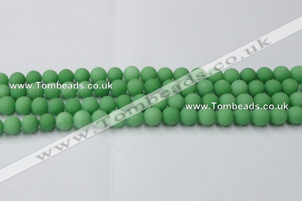 CCN2539 15.5 inches 10mm round matte candy jade beads wholesale