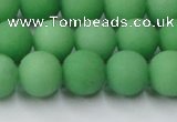 CCN2540 15.5 inches 12mm round matte candy jade beads wholesale