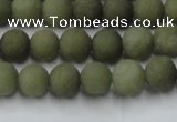 CCN2544 15.5 inches 6mm round matte candy jade beads wholesale