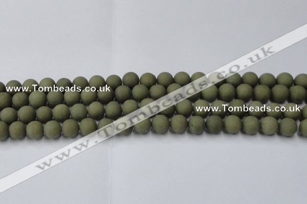 CCN2546 15.5 inches 10mm round matte candy jade beads wholesale