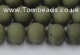 CCN2547 15.5 inches 12mm round matte candy jade beads wholesale