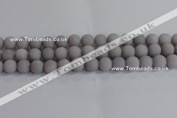 CCN2584 15.5 inches 12mm round matte candy jade beads wholesale