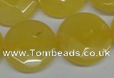 CCN260 15.5 inches 25mm faceted coin candy jade beads wholesale