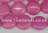 CCN2600 15.5 inches 18mm flat round candy jade beads wholesale
