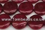 CCN2603 15.5 inches 18mm flat round candy jade beads wholesale