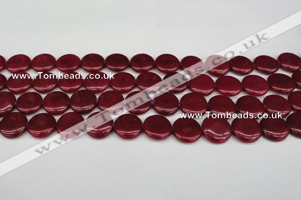 CCN2603 15.5 inches 18mm flat round candy jade beads wholesale