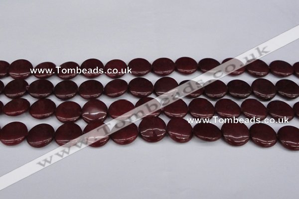 CCN2604 15.5 inches 18mm flat round candy jade beads wholesale