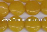 CCN2607 15.5 inches 18mm flat round candy jade beads wholesale
