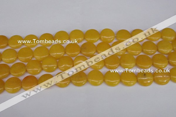 CCN2607 15.5 inches 18mm flat round candy jade beads wholesale