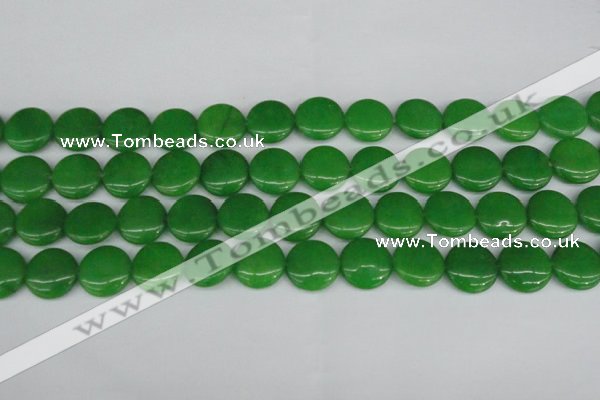 CCN2609 15.5 inches 18mm flat round candy jade beads wholesale