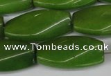 CCN2624 15.5 inches 15*30mm twisted rectangle candy jade beads