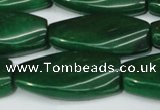 CCN2625 15.5 inches 15*30mm twisted rectangle candy jade beads