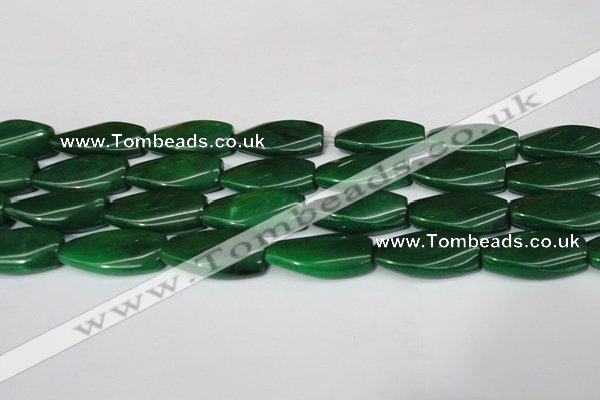 CCN2625 15.5 inches 15*30mm twisted rectangle candy jade beads