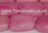 CCN2630 15.5 inches 18*25mm faceted trapezoid candy jade beads