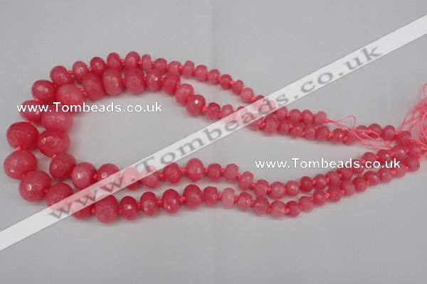 CCN2647 15.5 inches 5*8mm - 12*16mm faceted rondelle candy jade beads