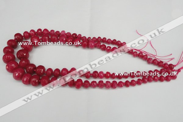 CCN2648 15.5 inches 5*8mm - 12*16mm faceted rondelle candy jade beads