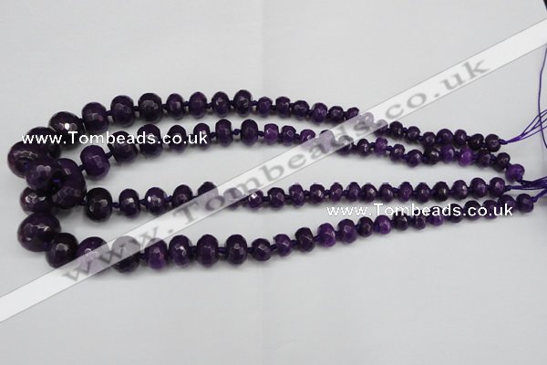 CCN2649 15.5 inches 5*8mm - 12*16mm faceted rondelle candy jade beads