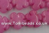 CCN2660 15.5 inches 16mm carved flower candy jade beads wholesale