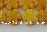 CCN2663 15.5 inches 16mm carved flower candy jade beads wholesale