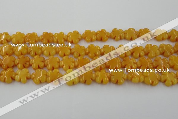 CCN2663 15.5 inches 16mm carved flower candy jade beads wholesale