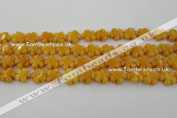 CCN2663 15.5 inches 16mm carved flower candy jade beads wholesale