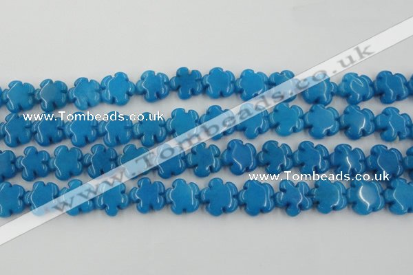 CCN2664 15.5 inches 16mm carved flower candy jade beads wholesale