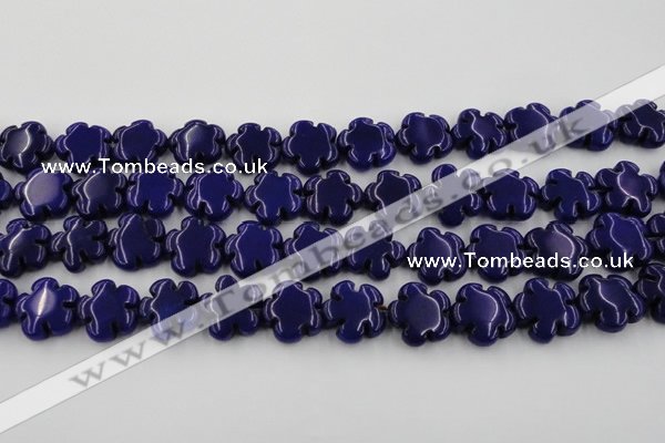 CCN2665 15.5 inches 16mm carved flower candy jade beads wholesale