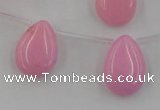 CCN2675 Top-drilled 13*18mm flat teardrop candy jade beads