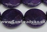 CCN268 15.5 inches 25mm faceted coin candy jade beads wholesale