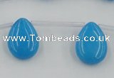 CCN2682 Top-drilled 13*18mm flat teardrop candy jade beads