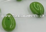 CCN2685 Top-drilled 13*18mm flat teardrop candy jade beads