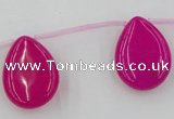 CCN2701 Top-drilled 18*25mm flat teardrop candy jade beads