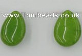 CCN2702 Top-drilled 18*25mm flat teardrop candy jade beads