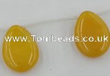 CCN2704 Top-drilled 18*25mm flat teardrop candy jade beads