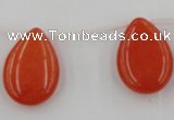 CCN2705 Top-drilled 18*25mm flat teardrop candy jade beads