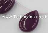 CCN2708 Top-drilled 18*25mm flat teardrop candy jade beads