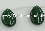 CCN2709 Top-drilled 18*25mm flat teardrop candy jade beads