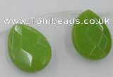 CCN2721 Top-drilled 18*25mm briolette candy jade beads wholesale