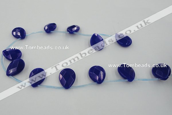 CCN2725 Top-drilled 18*25mm briolette candy jade beads wholesale