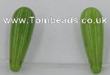 CCN2736 Top-drilled 10*30mm teardrop candy jade beads wholesale