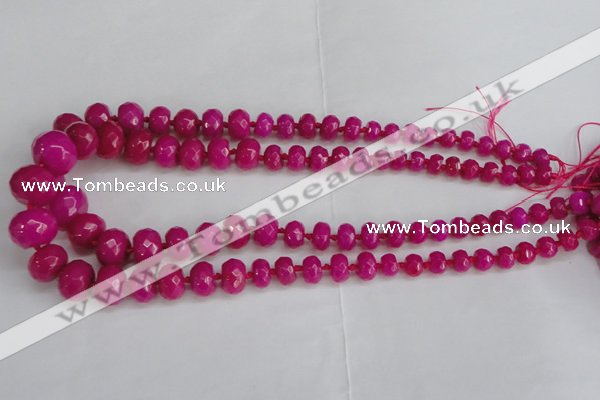 CCN2753 15.5 inches 5*8mm - 12*16mm faceted rondelle candy jade beads