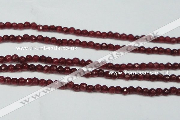 CCN2813 15.5 inches 3mm tiny faceted round candy jade beads