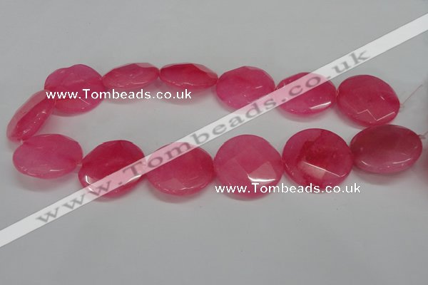 CCN282 15.5 inches 30mm faceted coin candy jade beads wholesale