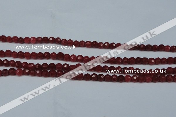 CCN2821 15.5 inches 4mm tiny faceted round candy jade beads