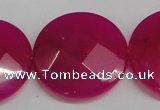 CCN283 15.5 inches 30mm faceted coin candy jade beads wholesale