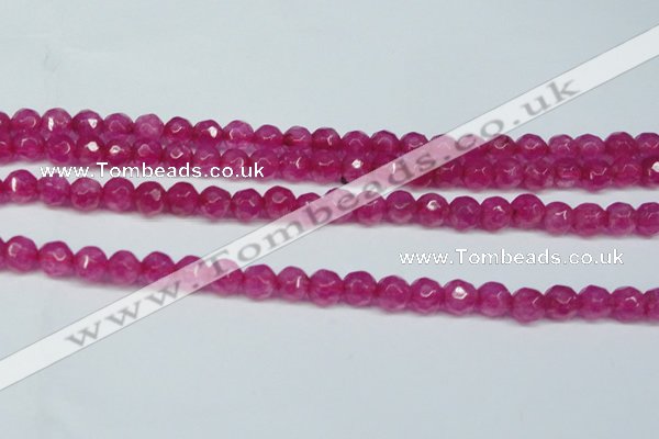 CCN2830 15.5 inches 5mm faceted round candy jade beads