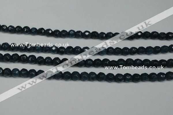 CCN2837 15.5 inches 5mm faceted round candy jade beads