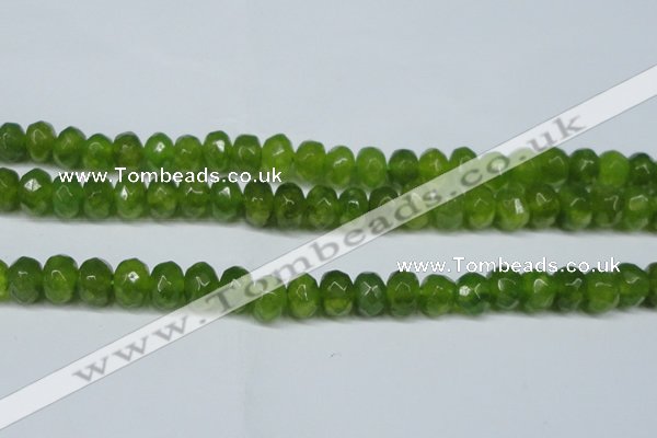 CCN2874 15.5 inches 5*8mm faceted rondelle candy jade beads